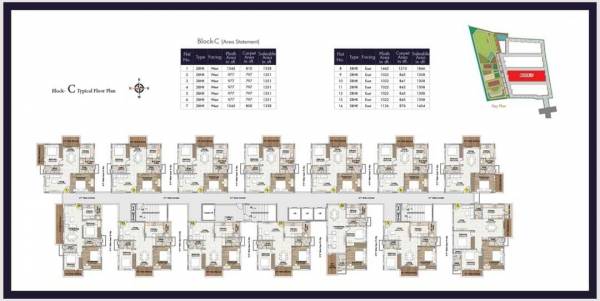  vedant Block C Cluster Plan for Typical Floor