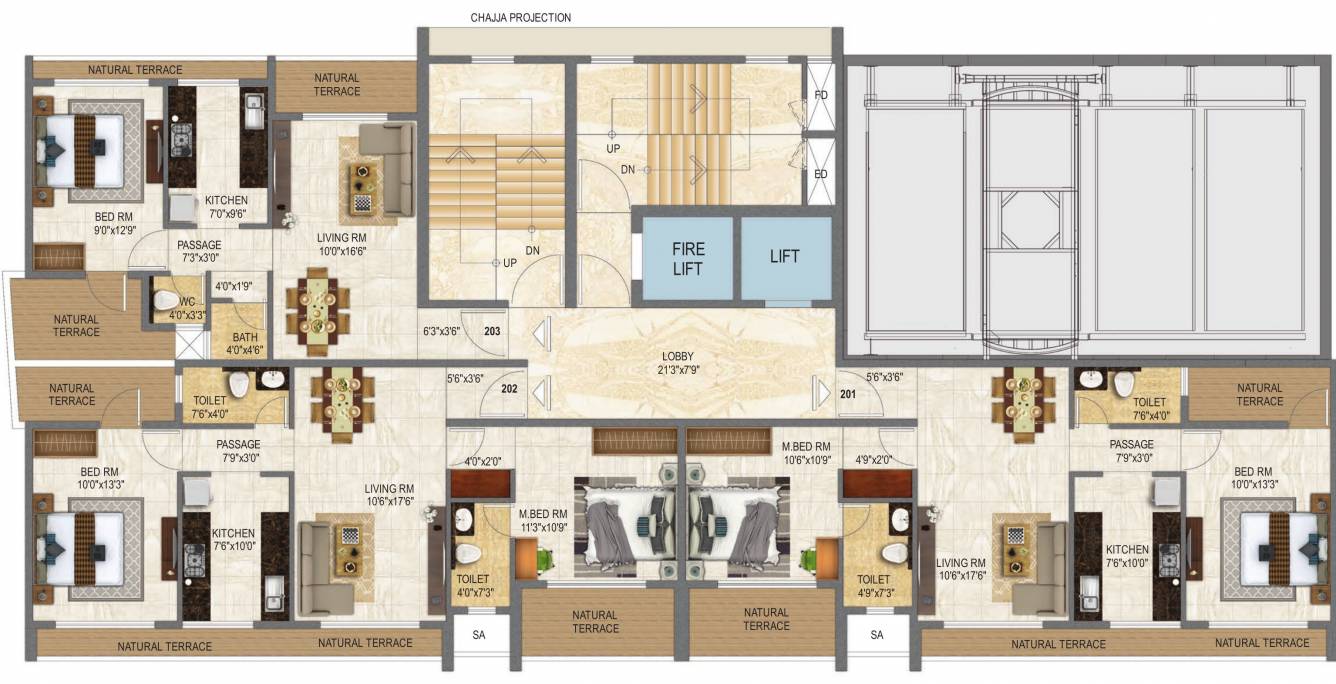  prive Moraj Prive Cluster Plan For 2nd Floor