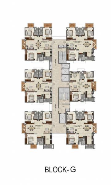  pinnacle Block G Cluster Plan from 1st to 14th Floor
