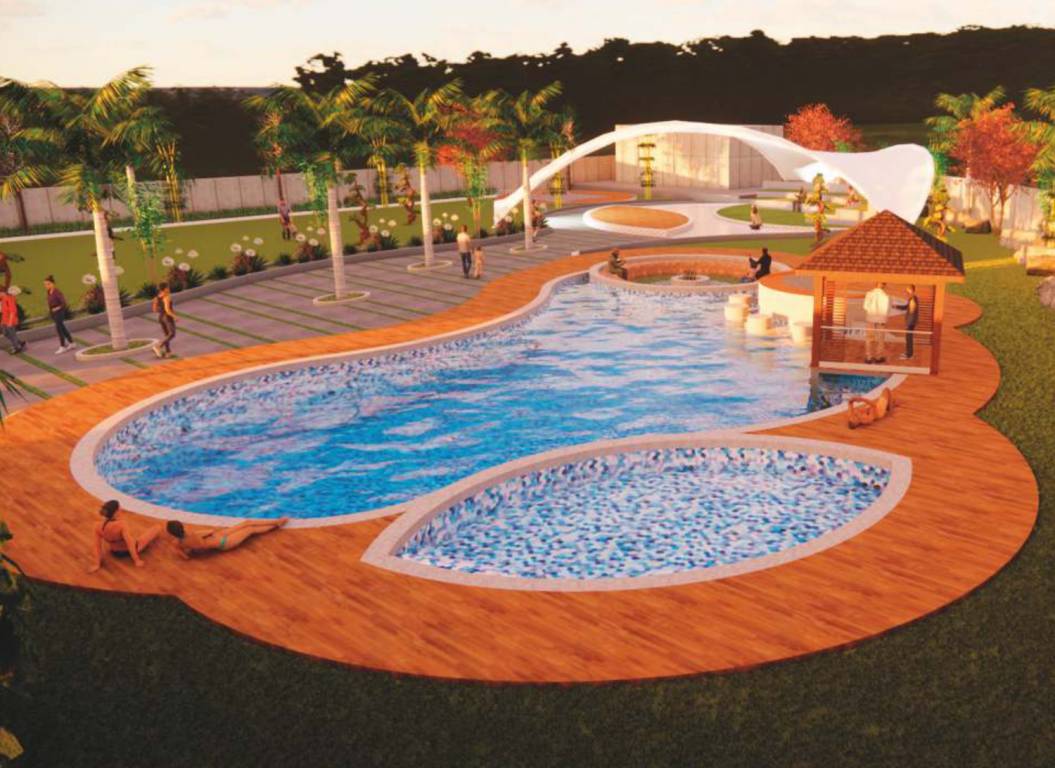  green bolder Swimming Pool