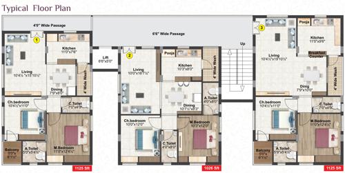  arun-prime Arun Prime Cluster Plan from 1st to 5th Floor