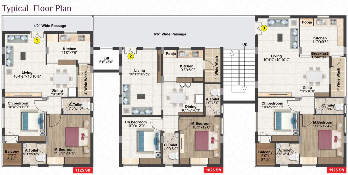  arun prime Arun Prime Cluster Plan from 1st to 5th Floor