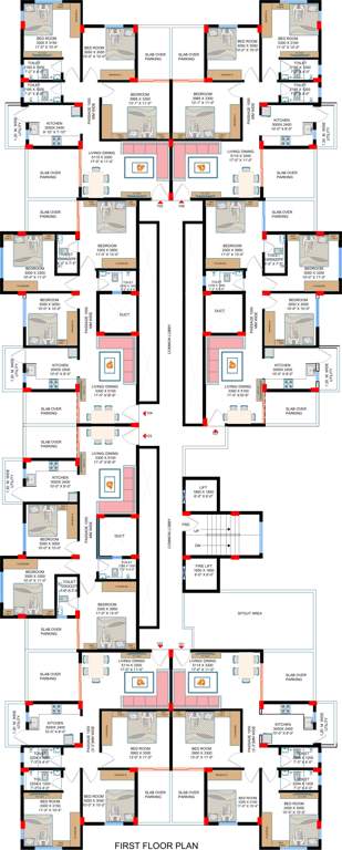  gokul enclave Gokul Enclave Cluster Plan for 1st Floor