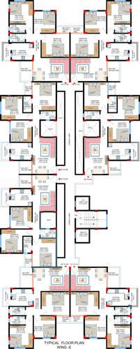 Gokul Enclave Cluster Plan for Typical Floor gokul-enclave Gokul Enclave Cluster Plan for Typical Floor