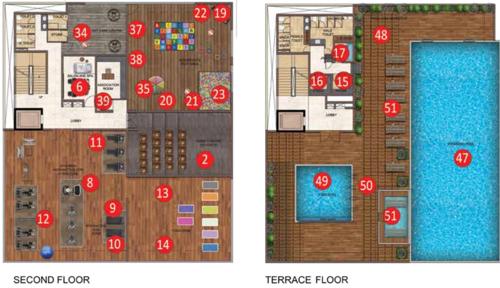 Tower 1, 2, 3 Club House Cluster Plan Fpr Second Floor And Terrace hazen Tower 1, 2, 3 Club House Cluster Plan Fpr Second Floor And Terrace