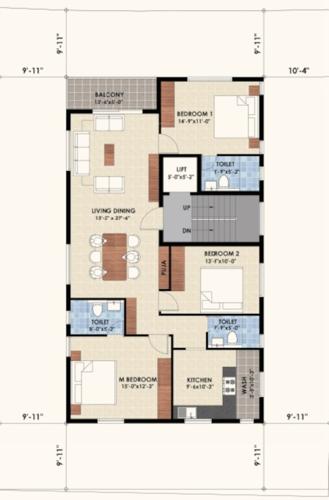  kanchi Kanchi Cluster Plan from 1st to 5th Floor