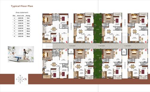  gardenia B Block Sree Laxmi Gardenia Cluster Plan