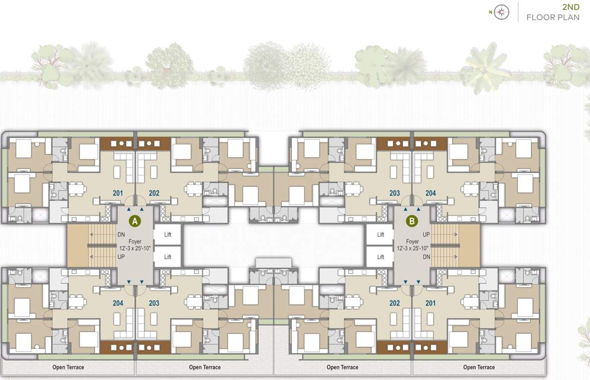  reside Block A And Block B Cluster Plan for 2nd Floor