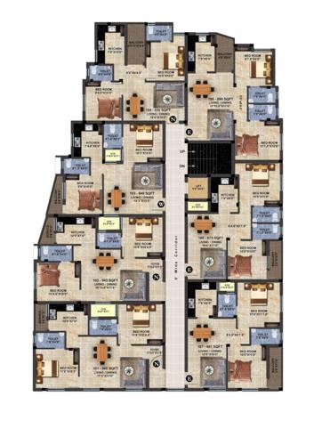  ruthura Ruthura Cluster Plan from 1st to 4th Floor