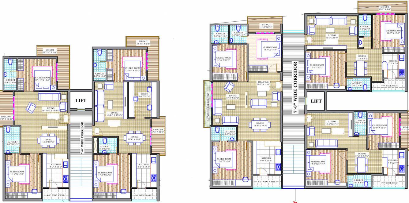  icon block b Ideal Icon Block B Typical Cluster Plan