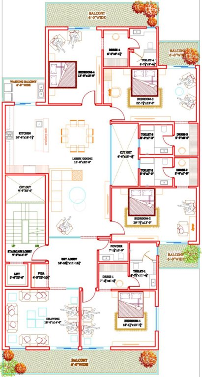  creation 655 sq yd Swastik Creation 655 Sq Yd Typical Cluster Plan