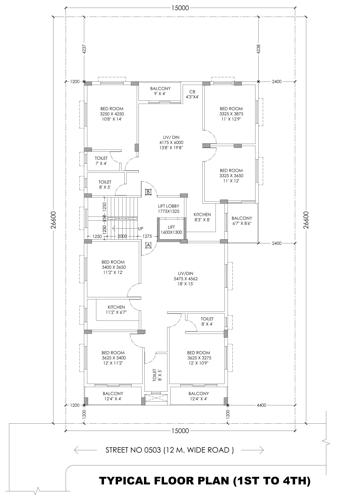  ekdanta-co-operative-housing-society Ekdanta Co Operative Housing Society Cluster Plan from 1st to 4th Floor