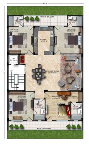  creation-345-sq-yd Creation 345 Sq Yd Cluster Plan For Typical Floor