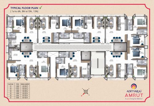  adityaraj-amrut-comfort-home Kanchanganga CHS Adityaraj Ganga Cluster Plan