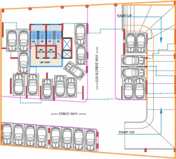  urbania Millenium Urbania First Floor Cluster Plan