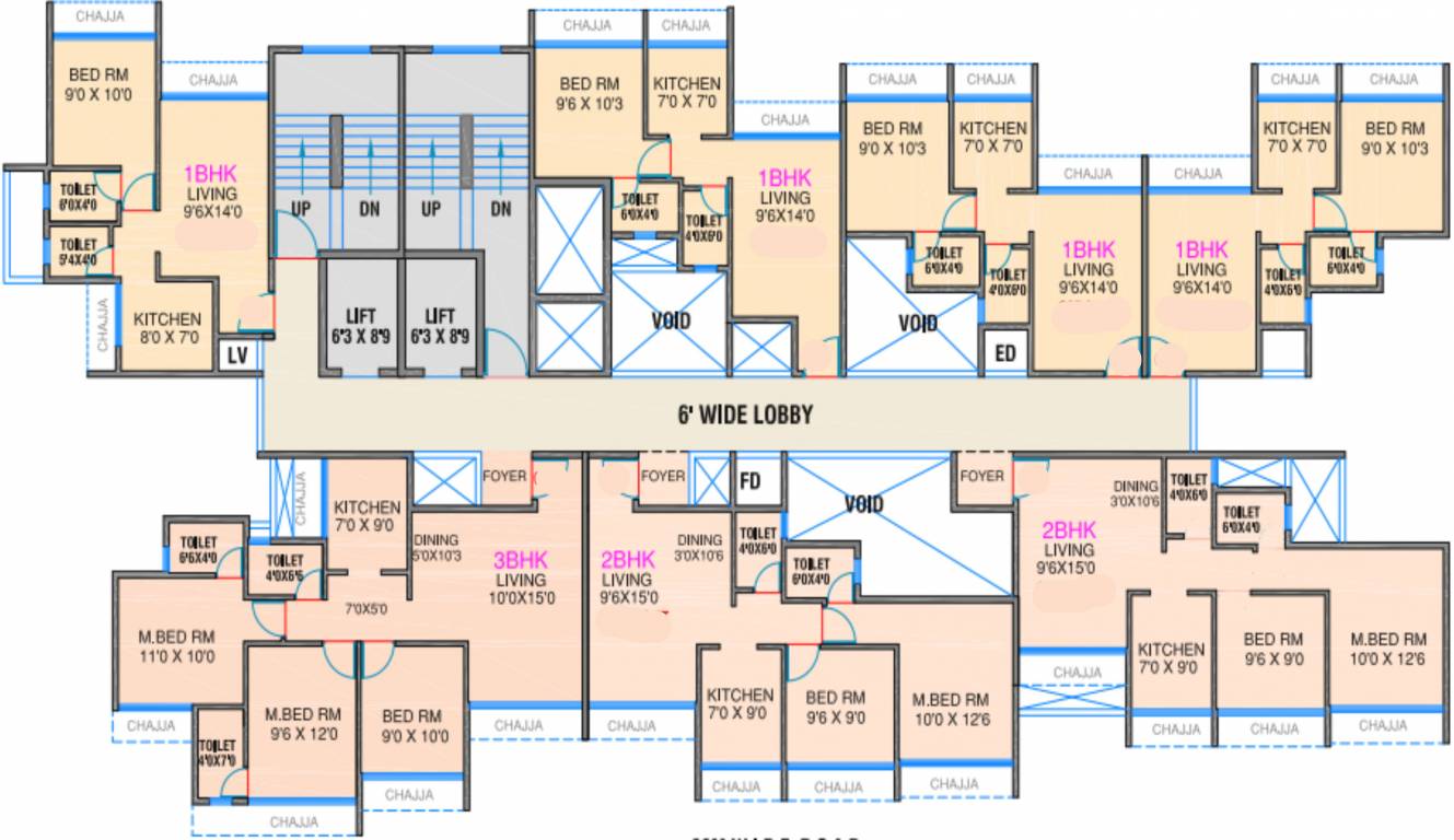  urbania Millenium Urbania Typical Cluster Plan
