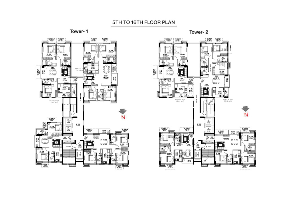  tattvam Tower 1 & Tower 2 Cluster Plan
