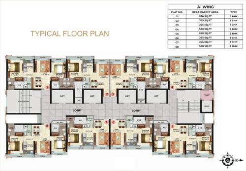  pride-wing-a Sethia Pride Wing A Sale Building No 2 Cluster Plan