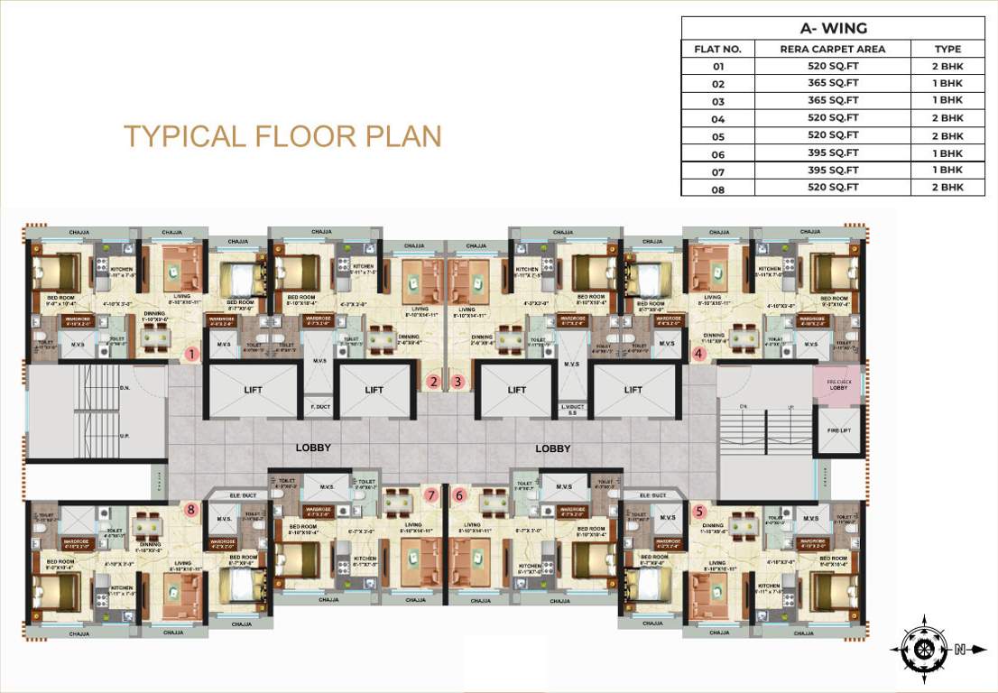  pride wing a Sethia Pride Wing A Sale Building No 2 Cluster Plan