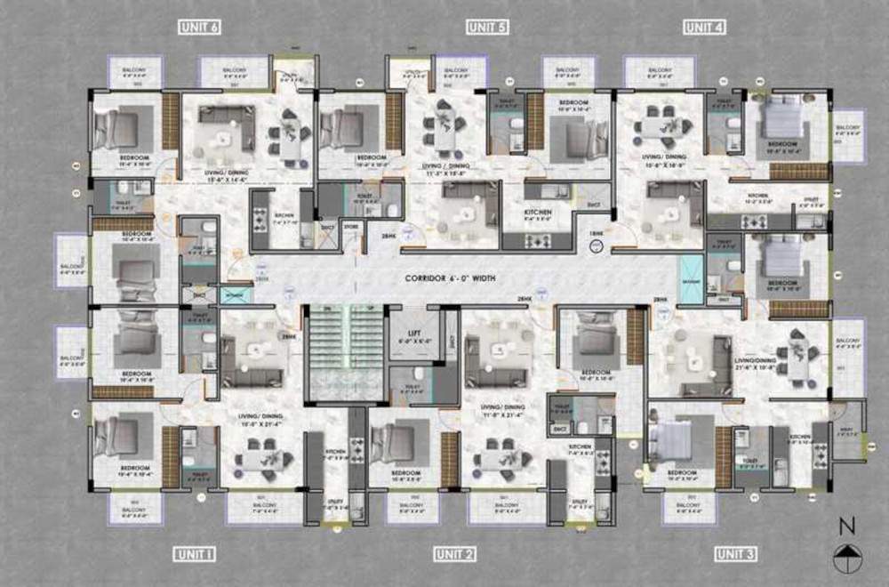  arambh ALN Arambh Cluster Plan from 1st to 4th Floor