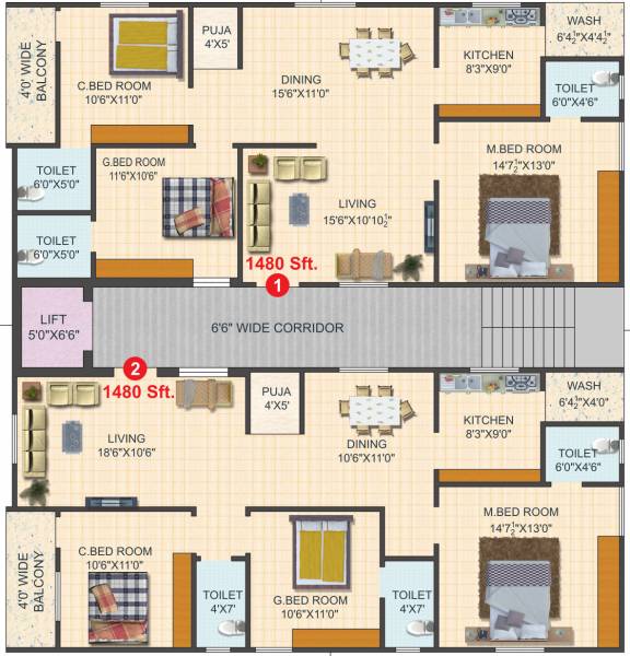  heights ARKA Heights Typical Cluster Plan