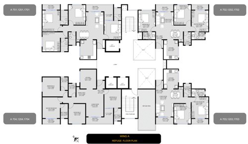 Wing A Cluster Plan from 7th, 12th And 17th Floor k-shire-wing-a-b-c-d Wing A Cluster Plan from 7th, 12th And 17th Floor