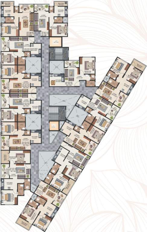  snehasparsh residency Building A Cluster Plan From 2nd To 10th Floor