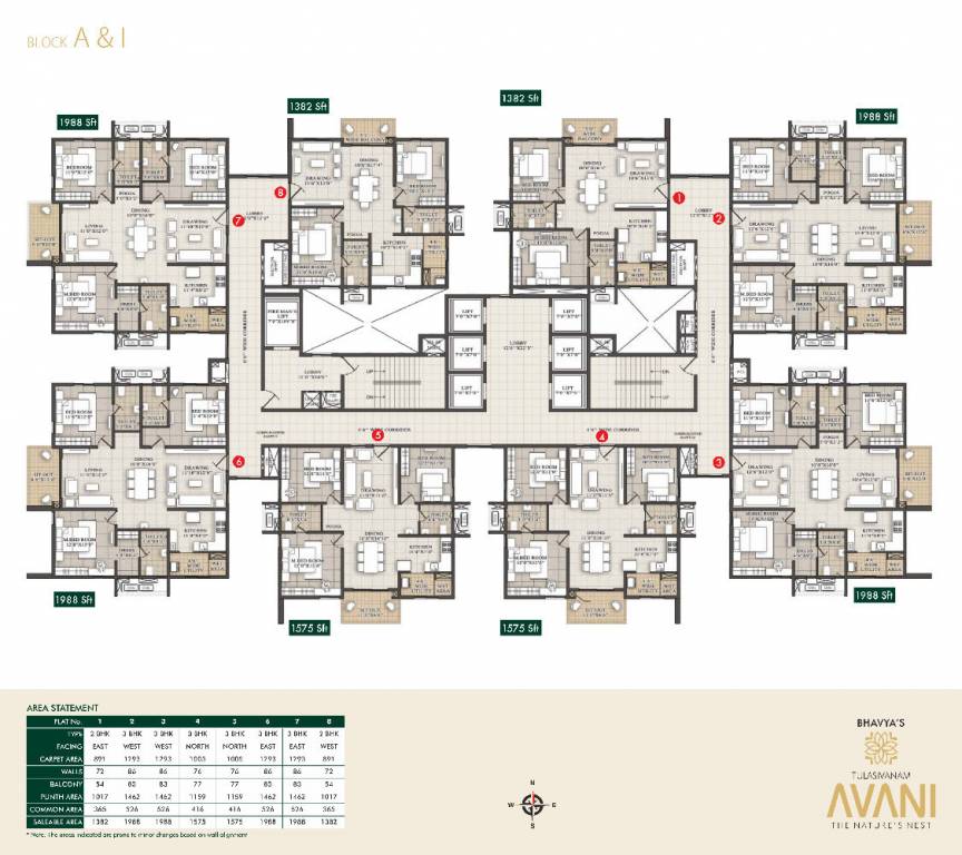  tulasivanam avani Block A & I Cluster Plan