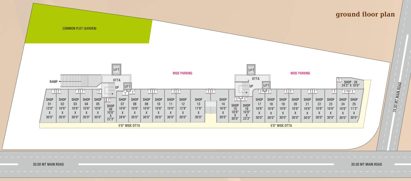 zam zam tower Block A And B Cluster Plan For Ground Floor