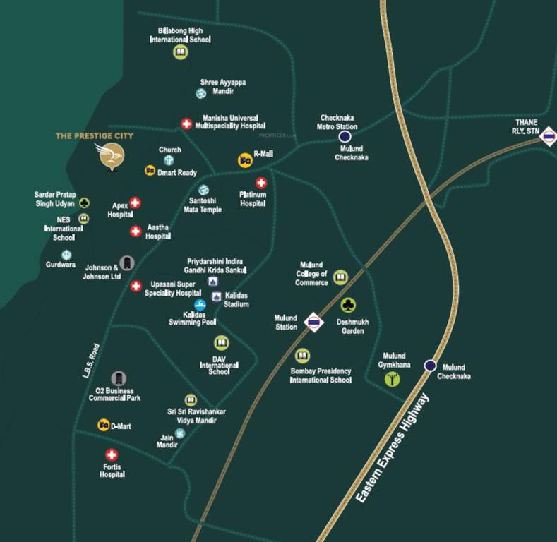  bellanza phase 2 wing d e f at the prestige city Location Plan