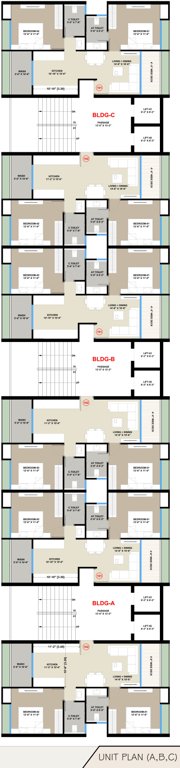 onica Block A, Block B And Block C Cluster Plan from 1st to 13th Floor