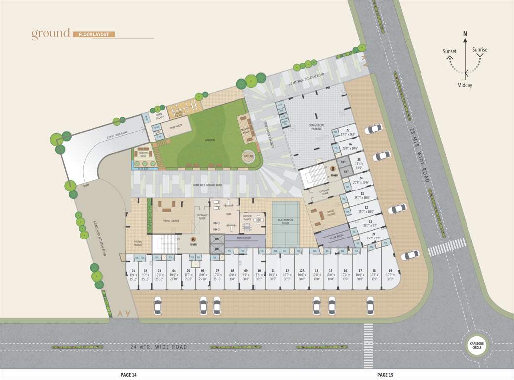  zuri Block A And B Cluster Plan For Ground Floor