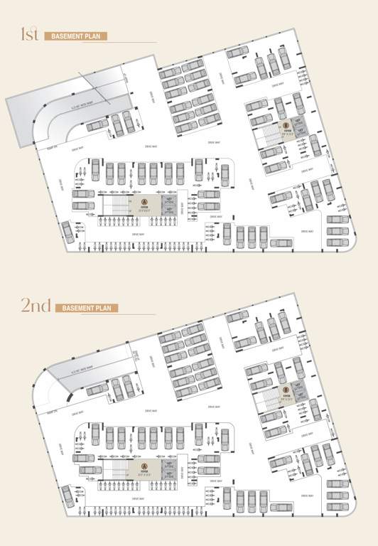  zuri Block A And B Cluster Plan From Basement 1st to 2nd Floor