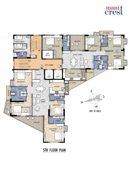  crest Mani Crest Cluster Plan for 4th Floor