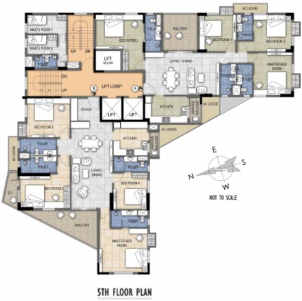  crest Mani Crest Cluster Plan for 5th Floor