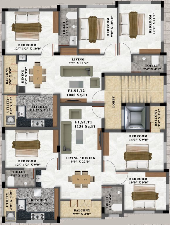  adira Adira Typical Cluster Plan