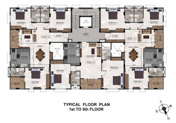  ankur Ankur Cluster Plan from 1st to 5th Floor