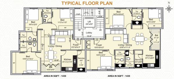  dawn Dawn Cluster Plan from 1st to 3rd Floor