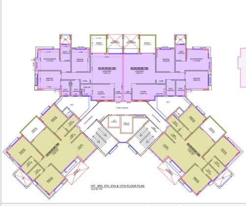  princetown-royal-b3-and-b6 B6 Cluster Plan from 1st to 13th Floor