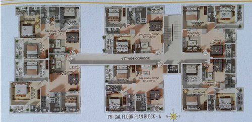  royal-aura Block A Cluster Plan from 1st to 4th Floor
