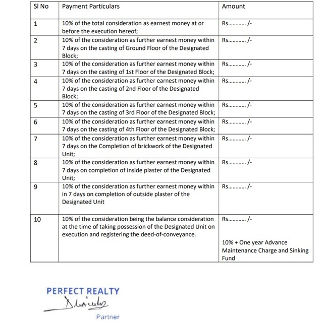 royal-aura Construction Linked Payment (CLP) Payment Plan