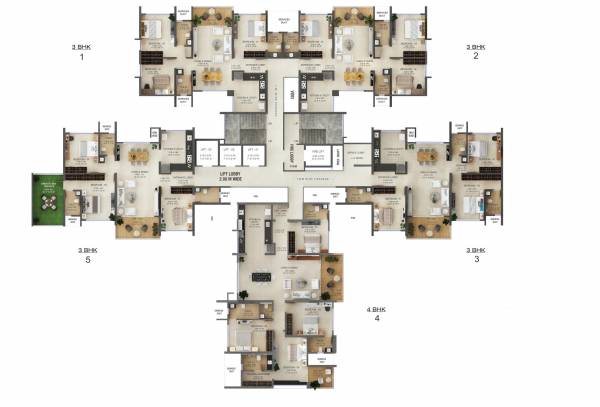  ornate Building I Tower A,B Cluster Plan