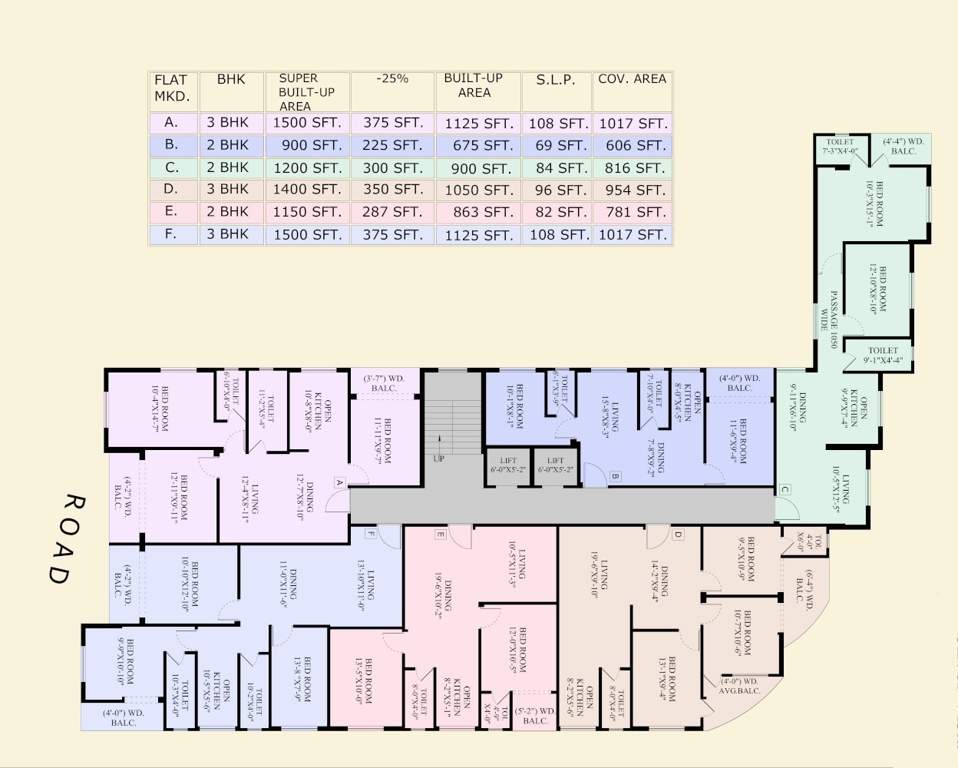  vista Silver Vista Cluster Plan from 1st to 8th Floor