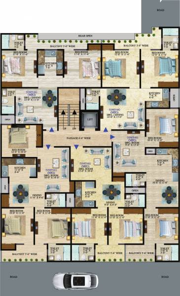  mandakani-residency Mandakani Residency Typical Cluster Plan