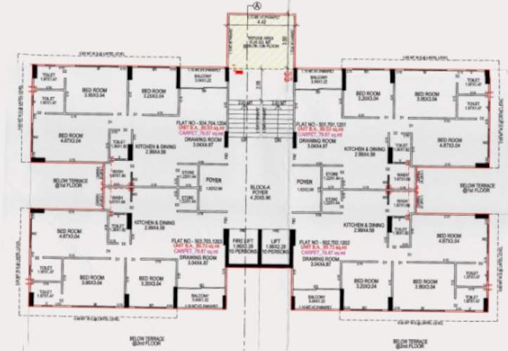  heights ii Block A Cluster Plan From 5th. 7th And  to 12th Floor