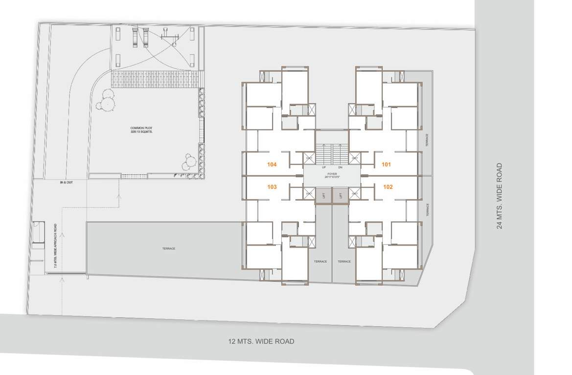  panchamrut heights Panchamrut Heights Cluster Plan for 1st Floor