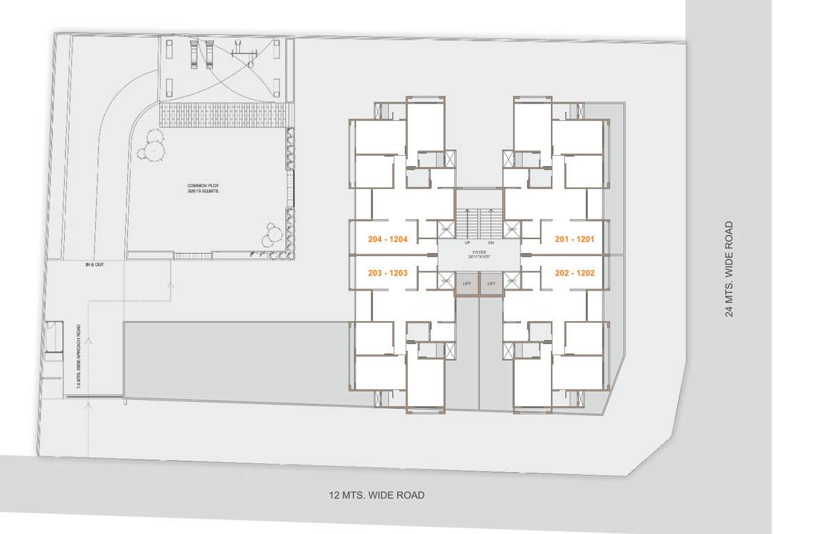  panchamrut heights Panchamrut Heights Cluster Plan for 2nd Floor