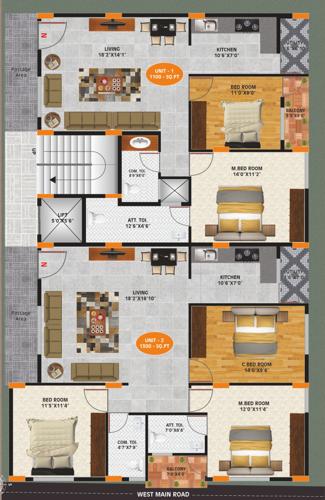  sai-srinvasa-residency Sai Srinvasa Residency Cluster Plan From Ground To 4th Floor