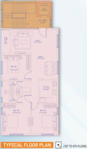 willow Magnolia Willow Cluster Plan from 1st to 4th Floor