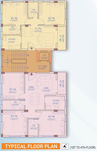  mulberry Magnolia Mulberry Cluster Plan from 1st to 4th Floor